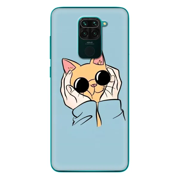 Чехол с принтом «Котик в очках» для Xiaomi Redmi 10X