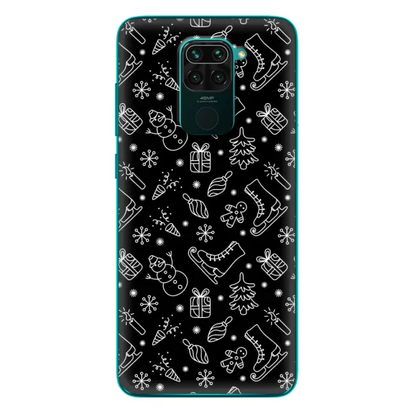 Чехол с принтом «Новогодний фон» для Xiaomi Redmi 10X