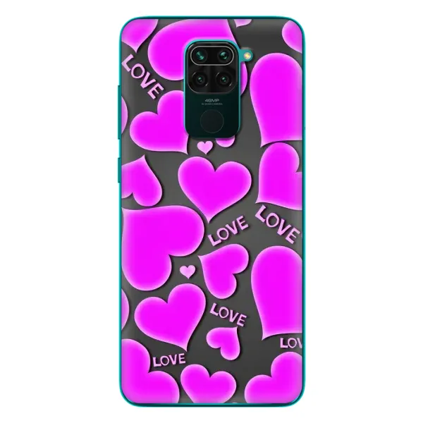 Чехол с принтом «Pink hearts» для Xiaomi Redmi 10X