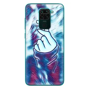 Чехол с принтом для Xiaomi Redmi 10X (AlphaPrint - Знак сердечка) (Радужное сердце)
