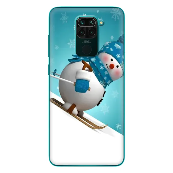 Чехол с принтом «Снеговик на лыжах» для Xiaomi Redmi 10X