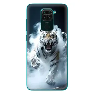 Чехол с картинкой «Хищники» для Xiaomi Redmi 10X (Белый тигр в дыму)