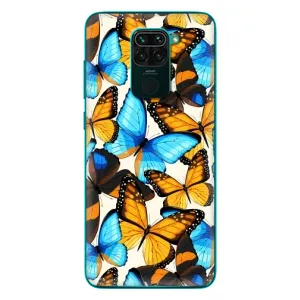 Чехол с принтом для Редми 10Х - (Прикольные) (AlphaPrint) (Яркие бабочки)