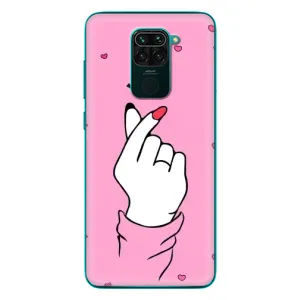 Чехол с принтом для Xiaomi Redmi 10X (AlphaPrint - Знак сердечка) (Знак Love)