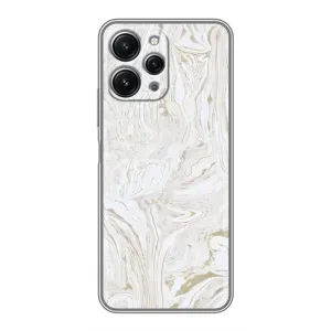 Мраморный чехол на Xiaomi Redmi 12 (5G) (VPrint) (Белый мрамор)