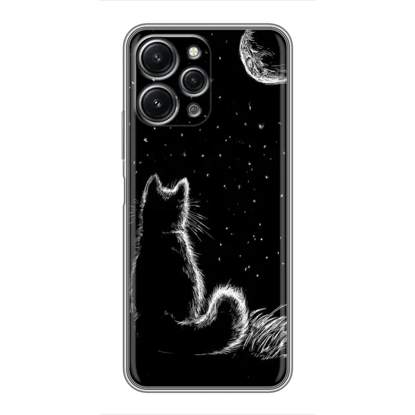 Чехол с принтом «Котик и луна» для Xiaomi Redmi 12 (5G) Чехол с принтом «Котик и луна» для Xiaomi Redmi 12 (5G)