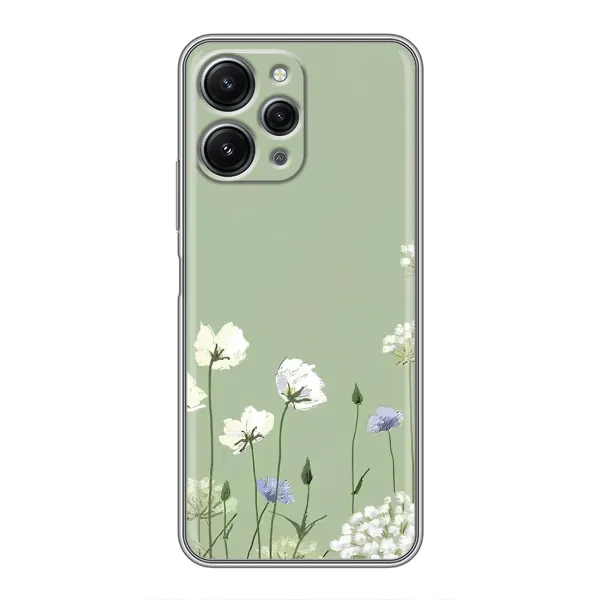 Чехол с принтом «Цветы на зеленом» для Xiaomi Redmi 12 (5G) Чехол с принтом «Цветы на зеленом» для Xiaomi Redmi 12 (5G)