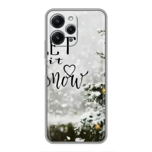 Новорічні, Святкові Чохли для Xiaomi Redmi 12 (5G) - 2024 год (Let it snow)