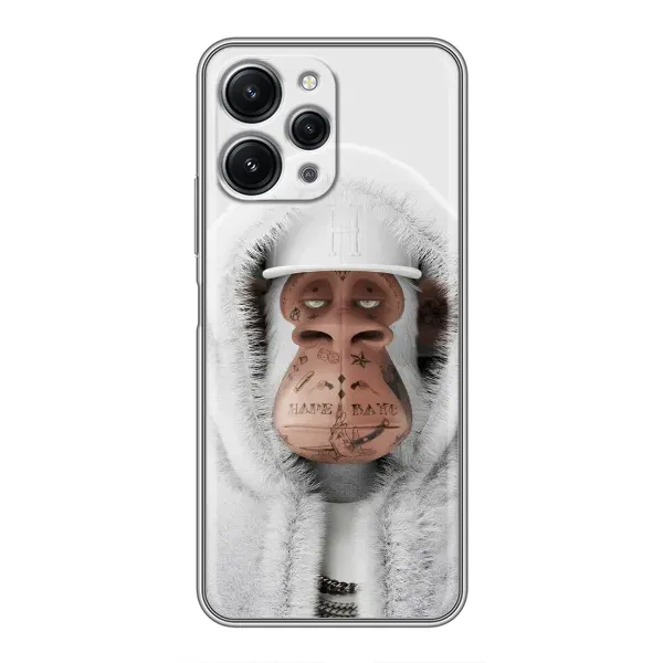 Чехол с принтом «обезьяна NFT в тату» для Xiaomi Redmi 12 (5G)