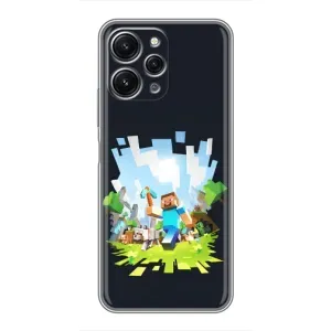 Чохол Майнкрафт на Xiaomi Redmi 12 (5G) (AlphaPrint) Minecraft (персонажі Minecraft)