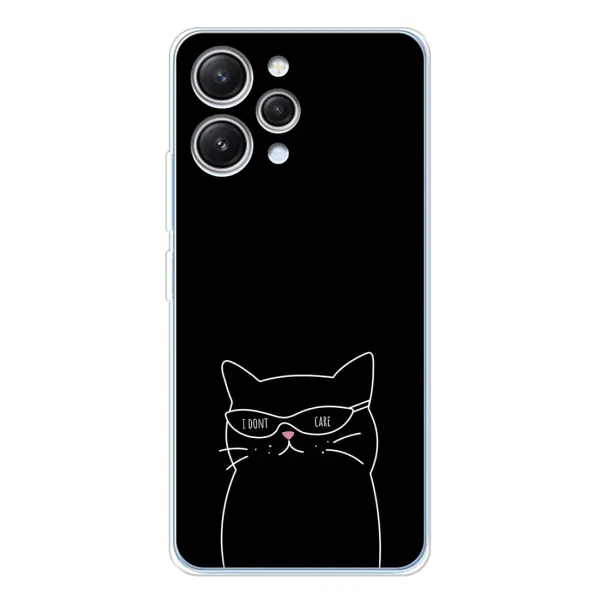 Чехол с принтом «Равнодушный кот» для Xiaomi Redmi 12 Чехол с принтом «Равнодушный кот» для Xiaomi Redmi 12