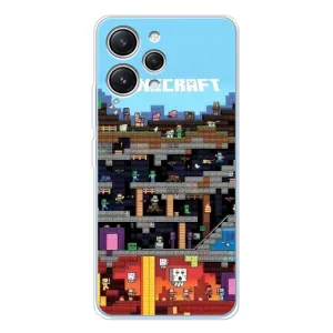 Чохол Майнкрафт на Xiaomi Redmi 12 (AlphaPrint) Minecraft (фон Minecraft)