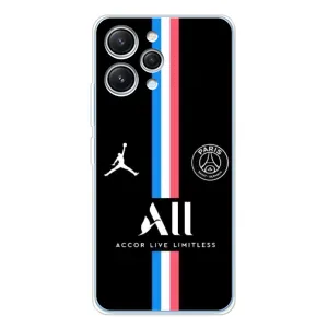 Чохли PSG для Xiaomi Redmi 12 (AlphaPrint) (футболка ПСЖ)