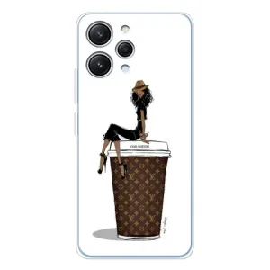 Чехлы Луи Витон для Xiaomi Redmi 12 (AlphaPrint - LOUIS VUITTON) (кофе LOUIS VUITTON)
