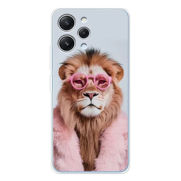 Чехол с принтом «Лев в очках» для Xiaomi Redmi 12