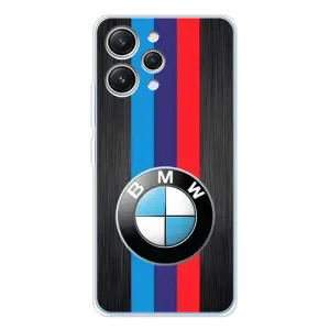 Чехол для Редми 12 - с принтом БМВ (AlphaPrint) (Лого BMW)
