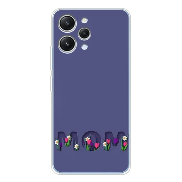 Чехол с принтом «Мама в цветах» для Xiaomi Redmi 12