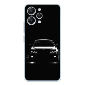 Чехол для Редми 12 - с принтом БМВ (AlphaPrint) (Машина BMW)