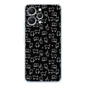 Чохол з принтом для Xiaomi Redmi 12 (AlphaPrint) Модні коти (Маленькі котики)