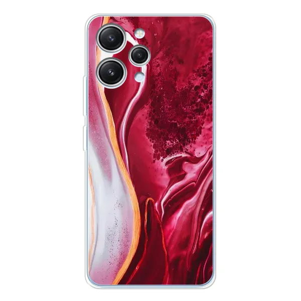 Чехол с принтом «Мрамор красный» для Xiaomi Redmi 12