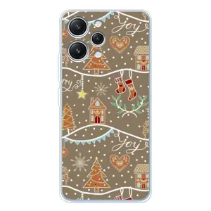 Новорічні, Святкові Чохли для Xiaomi Redmi 12 - 2024 год (Новорічні пряники)