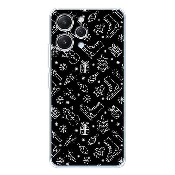 Чехол с принтом «Новогодний фон» для Xiaomi Redmi 12