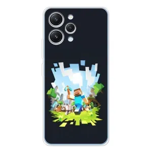 Чохол Майнкрафт на Xiaomi Redmi 12 (AlphaPrint) Minecraft (персонажі Minecraft)