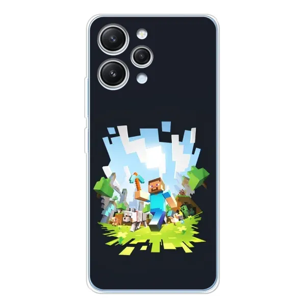 Чехол с принтом «персонажи Minecraft» для Xiaomi Redmi 12