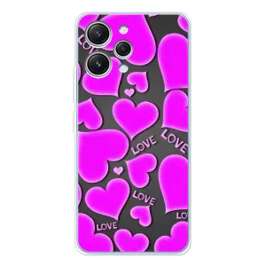 Чехлы для любимой на Сяомі Редмі 12 (VPrint) (Pink hearts)