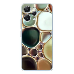 Мраморний чехол на Xiaomi Redmi 12 (VPrint) (Радужний Мрамор)