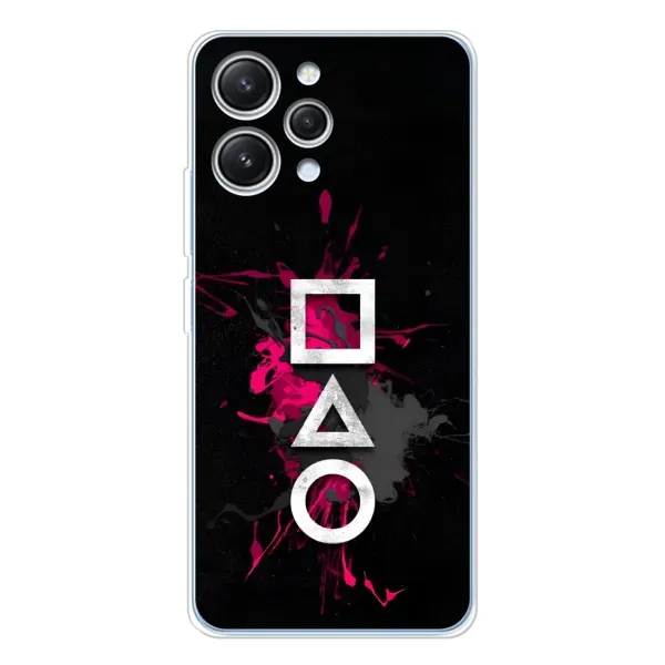 Чехол с принтом «Символы Игра кальмара» для Xiaomi Redmi 12 Чехол с принтом «Символы Игра кальмара» для Xiaomi Redmi 12