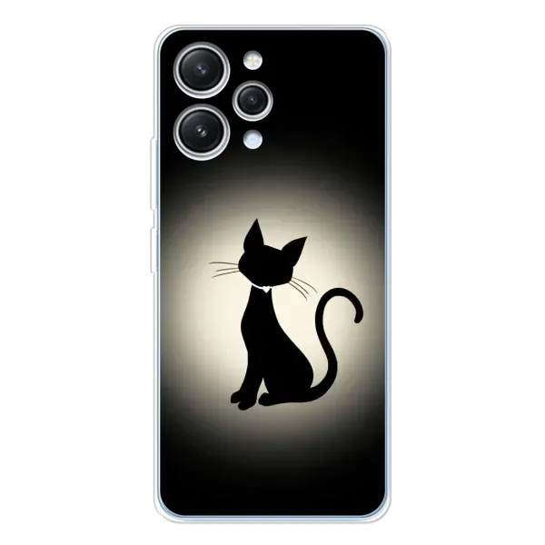 Чохол з принтом «Силует котика» для Xiaomi Redmi 12