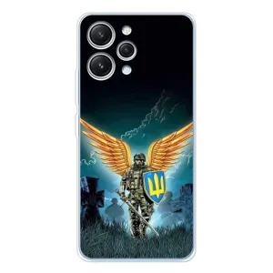 Чехлы с картинкой ЗСУ для Xiaomi Redmi 12 (AlphaPrint) (Солдат ЗСУ)