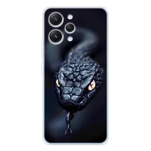 Чехол с принтом «Черная змея» для Xiaomi Redmi 12