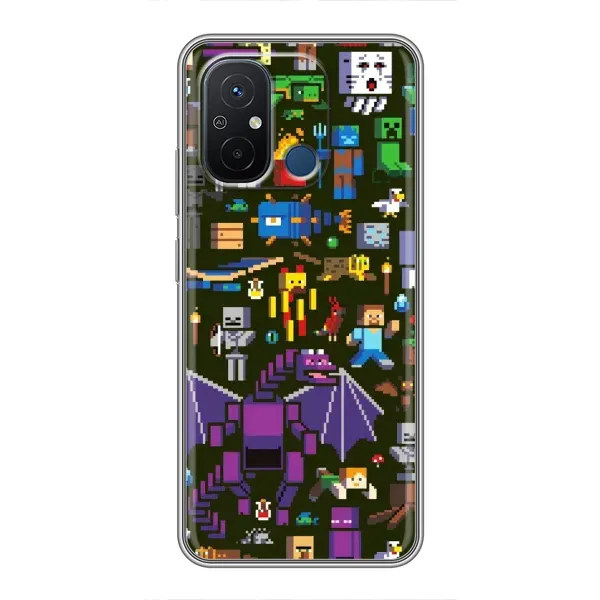 Чохол з принтом «Колаж Майнкрафт» для Xiaomi Redmi 12C Чохол з принтом «Колаж Майнкрафт» для Xiaomi Redmi 12C