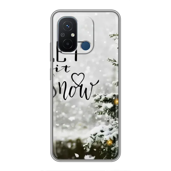 Чехол с принтом «Let it snow» для Xiaomi Redmi 12C Чехол с принтом «Let it snow» для Xiaomi Redmi 12C