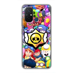 Чехол для Xiaomi Redmi 12C Бравл Старс (VPrint) (Лого Brawl Stars)