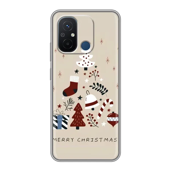 Чехол с принтом «Merry Christmas» для Xiaomi Redmi 12C Чехол с принтом «Merry Christmas» для Xiaomi Redmi 12C