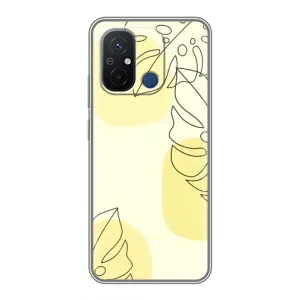 Силиконовый чехол с принтом в цветах на Xiaomi Redmi 12C