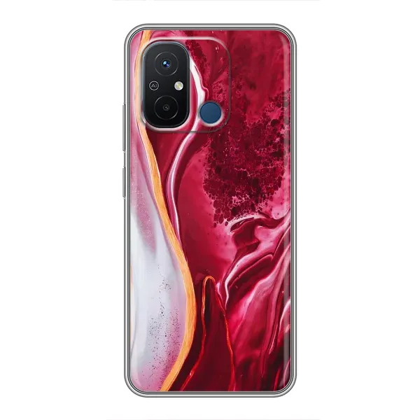 Чехол с принтом «Мрамор красный» для Xiaomi Redmi 12C