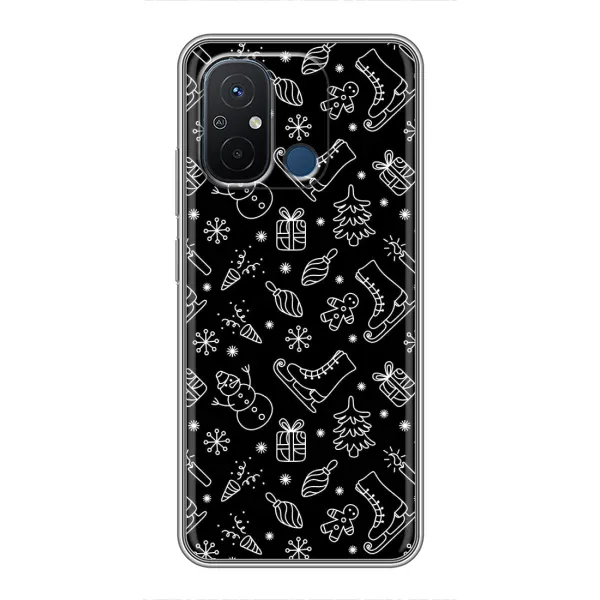 Чехол с принтом «Новогодний фон» для Xiaomi Redmi 12C Чехол с принтом «Новогодний фон» для Xiaomi Redmi 12C