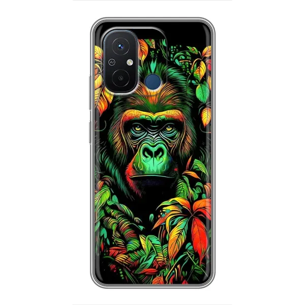Чохол з принтом «Мавпа в квітах» для Xiaomi Redmi 12C