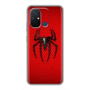 Чехол с человеком пауком для Xiaomi Redmi 12C - (AlphaPrint) (Паук Марвел)