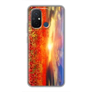 Чехол с картинкой (Стильные) для Редми 12с - (AlphaPrint) (Поле тюльпанов)