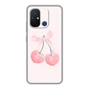 Чохол з розовим принтом для Xiaomi Redmi 12C (Рожеві вишні)