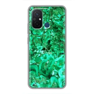 Мраморный чехол на Xiaomi Redmi 12C (VPrint) (Салатный Мрамор)