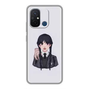 Чехлы Венсдей на Xiaomi Redmi 12C Уэнсдей (AlphaPrint) (Уэнздей и Вещь)