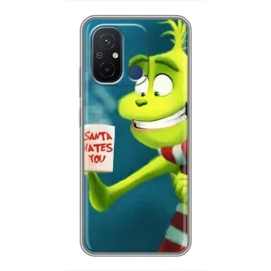 Рождественские Чехлы для Xiaomi Redmi 12C (VPrint) (Зеленый Гринч)