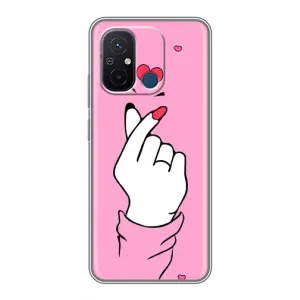 Чехол с принтом для Xiaomi Redmi 12C (AlphaPrint - Знак сердечка) (Знак Love)