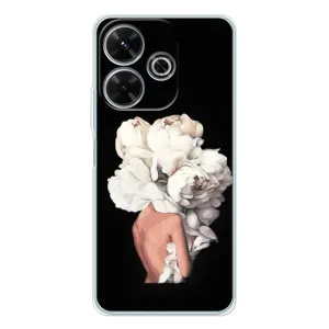 Чехлы (ART) Цветы на Xiaomi Redmi 13 (VPrint) (Білі квіти)